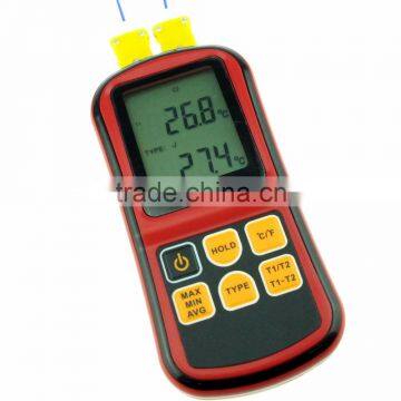 Digital Thermometer Dual Channel Temperature Meter Tester for K/J/T/E/R/S/N Thermocouple Large Display With Backlight photo-2