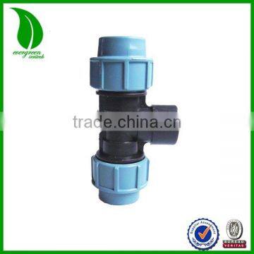 PP compression fitting hdpe female tee