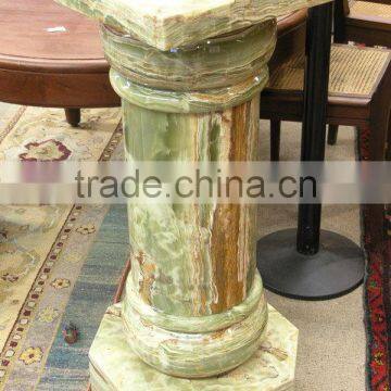 NATURAL DARK GREEN ONYX PEDESTALS photo-5