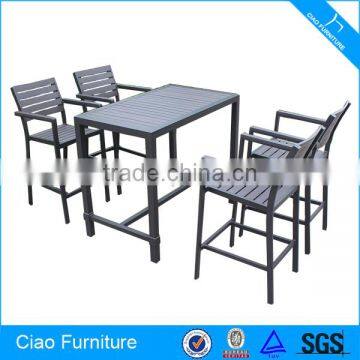 Bar Furntiure Plastic-wood High Table And Chair