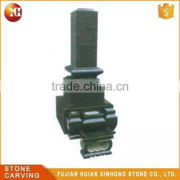 Black Natural Stone Grave Cemetery Ornament