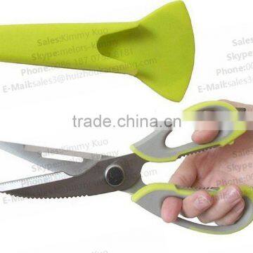 High Quality Safety Kitchen Scissor Stainless Steel Cutting Scissor TPR Scissor photo-4