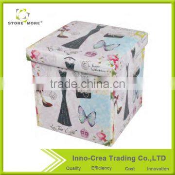 Hot Sale Latest Design PVC Printing Small Ottomans photo-4