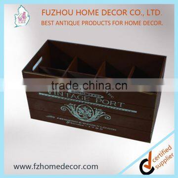 2016 new style antique bottle wooden crate box with silk-screen printing