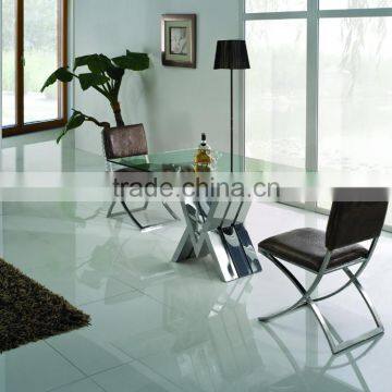 TH318 Dining Room Furniture Simple Square Dining Table Glass photo-2