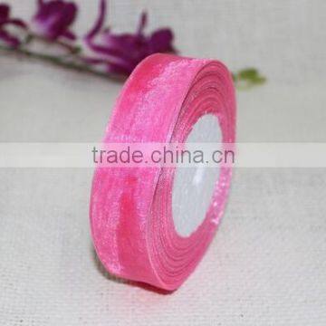 Hot Sale Plain Edge Snow Organza Christmas Ribbon Roll photo-2