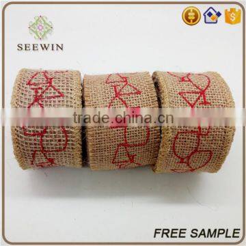 High Quality Burlap Wholesale Fabric Ribbon for Deco photo-2