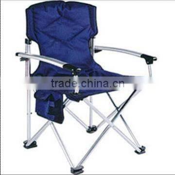 Comfortable folding outdoor garden chair/beach chair with side pocket