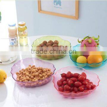 Crystal heart shape fruit plate candy plate