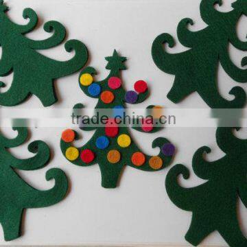 2017 New Fashion Products Quality Felt Cut Out Christmas Tree Ornament Home Decoration Made in China