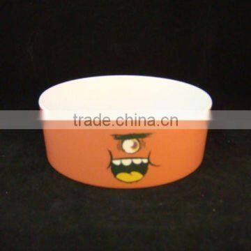 Melamine pet bowl with two tone color