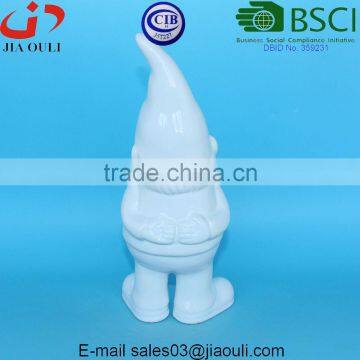 Table Centerpieces Christmas Decorations White Ceramic Santa Claus photo-4