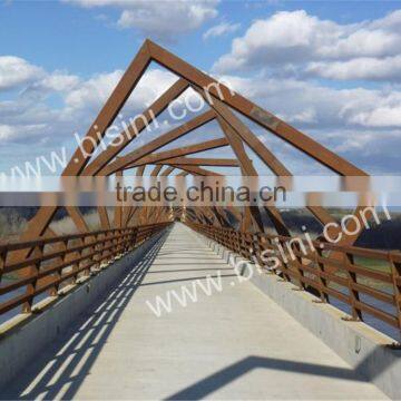 River Landscape Steel Structure Bridge, Metal Construction Decorative Bridge With CAD Design(BF08-Y10004) photo-4