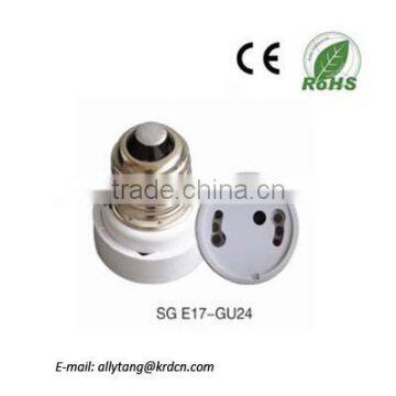 electric plastic E17-GU24 lampholder adaptor