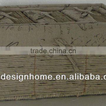 S/5 RECTANGULAR MAIZE BASKET W/LINER