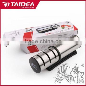 GRINDER Round 3 Stages Stainless Steel Kitchen Knife Sharpener photo-4