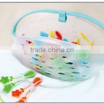 Cheap Hot Selling Professional Manufacturer Clothes Peg With Plastic Basket photo-2