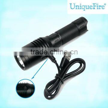 UniqueFire rechargeable 1200lm led usb flashlight hi power torch