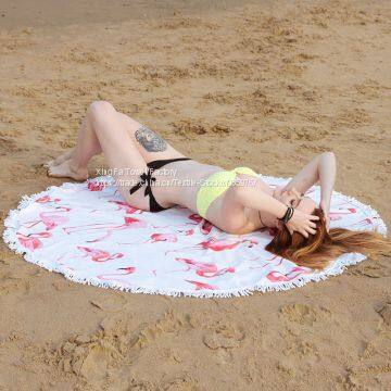2017 Best Sale 100% Terry Cotton Printed Round Beach Towel With 150cm photo-3
