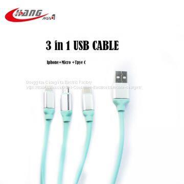 3 in 1  multifunctional usb charger cable, for iphone 6 /android mobile data cable