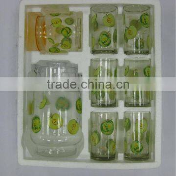 JK001 7pcs Glass Drinking Set With Printing photo-3