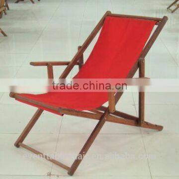 Outdoor Wooden Beach Chair With Arm or Without Arm Folding Chair Foladable Garden Chair photo-1
