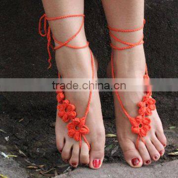 2015 New Product Women Body Jewelry Wedding Crochet Barefoot Sandals photo-5