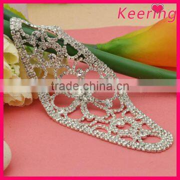 Bridal crystal & pearl sash rhinestone embellished wedding belt WRE-113