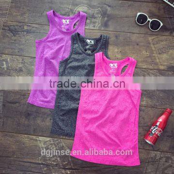 The new ladies sports leisure joker fluorescent light stretch tight h vest quick-drying seamless fitness vest for women