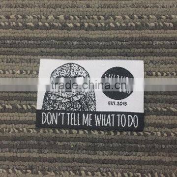 2017 Custom High Density Damask Clothing Woven Labels