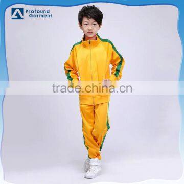 New design children clothing blank unisex tracksuits school uniform track suit