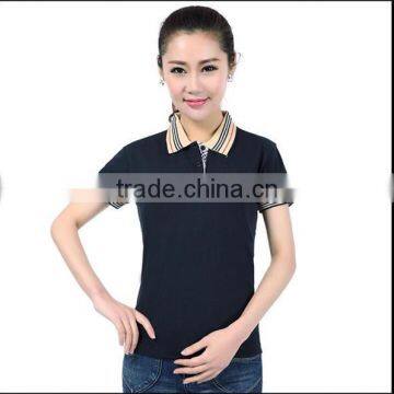 New Products 2016 Ladies Short Shirt Designs Polo Shirt 100% Cotton