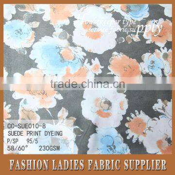 New Design Suede Print Dyeing With Florals for Girl's Garment photo-4