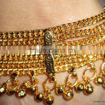 GOLD Tone Chain ANKLET PAYAL Foot Bracelet photo-4