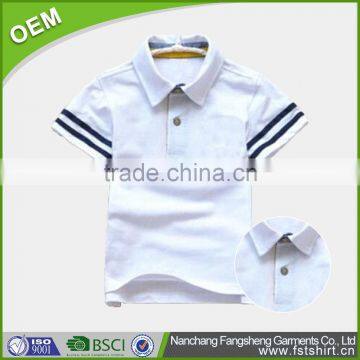 Yellow/white Summer Short Sleeve Kids School Uniform Polo photo-2