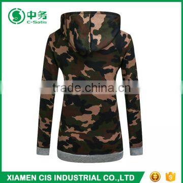 New Product Long Style Sublimated Slim Fit Women Camouflage Pullover Hoodie photo-2