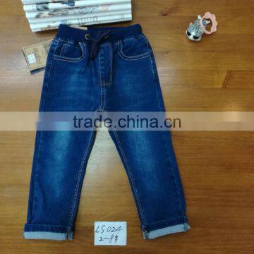 Baby Fashion Custom-made Style Kid/children Jeans Elastic Belt Blue Boys Jeans photo-2