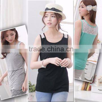 New Arrival Round Neck Maternity Clothing Breastfeeding tops for pregnant