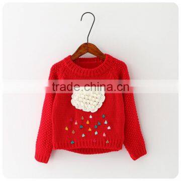 New Winter Cartoon Baby Girls Sweater Cloud Raindrops Kids Clothes Children Sweater Warm Long Sleeve for Girls Knitwear photo-6
