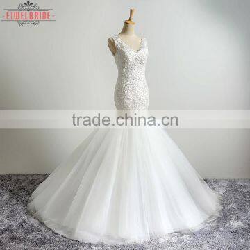 Customed White Mermaid Wedding Dress Mermaid