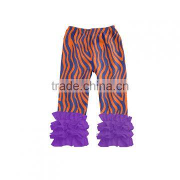 Wholesale Giggle Moon Latest Design Children Pants Girls Cotton Ruffle Cropped Trousers photo-2