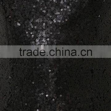 Slink and Wink Matte Black Sequin Maxi Dress photo-6