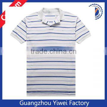 2014 OEM High Quality White Strip Polo T Shirt Wholesale