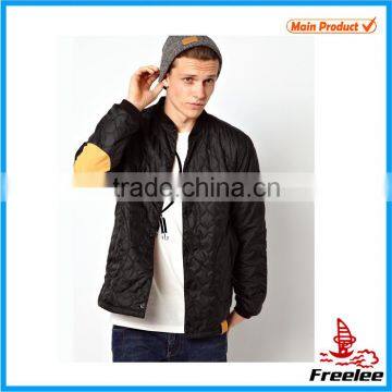 elbow patch cotton quilted jacket,quilted mens winter jacket