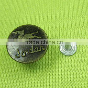 Classic Antique Shank Button 17mm Custom Logo Denim Metal Tack Button for Jeans photo-3