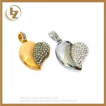 Usb Flash Drive 2017 Fashion Jewelry Crystal Heart USB 2.0 Flash Pen Drive Memory Stick Disk 8GB photo-5