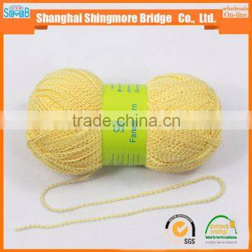 Online Shopping Knitted Yarn China Supplier Cheapest Price Wholesale Dyed Spun Polyester Ripple Yarn Hand Knitting Scarf Yarn photo-4