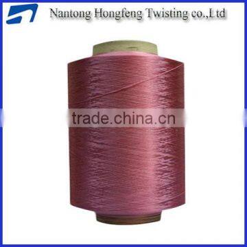 dope dyed polyester texturized yarn 100% Polyester for label