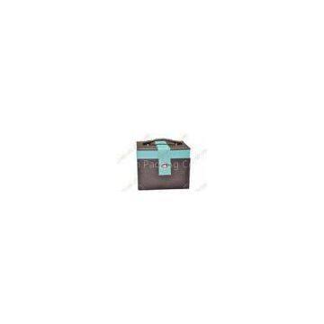 2 Layers Brown Leather Jewelry Boxes , Cosmetic Jewelry Storage Cardboard Boxes