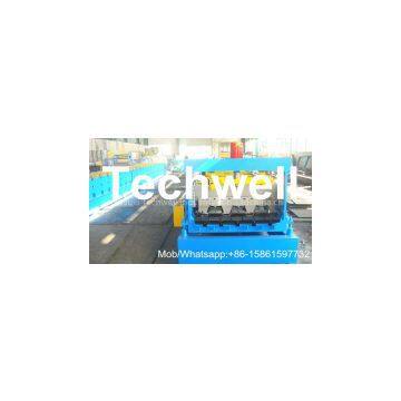 PLC Control System Steel Deck Roll Forming Machine With 24 Forming Stations